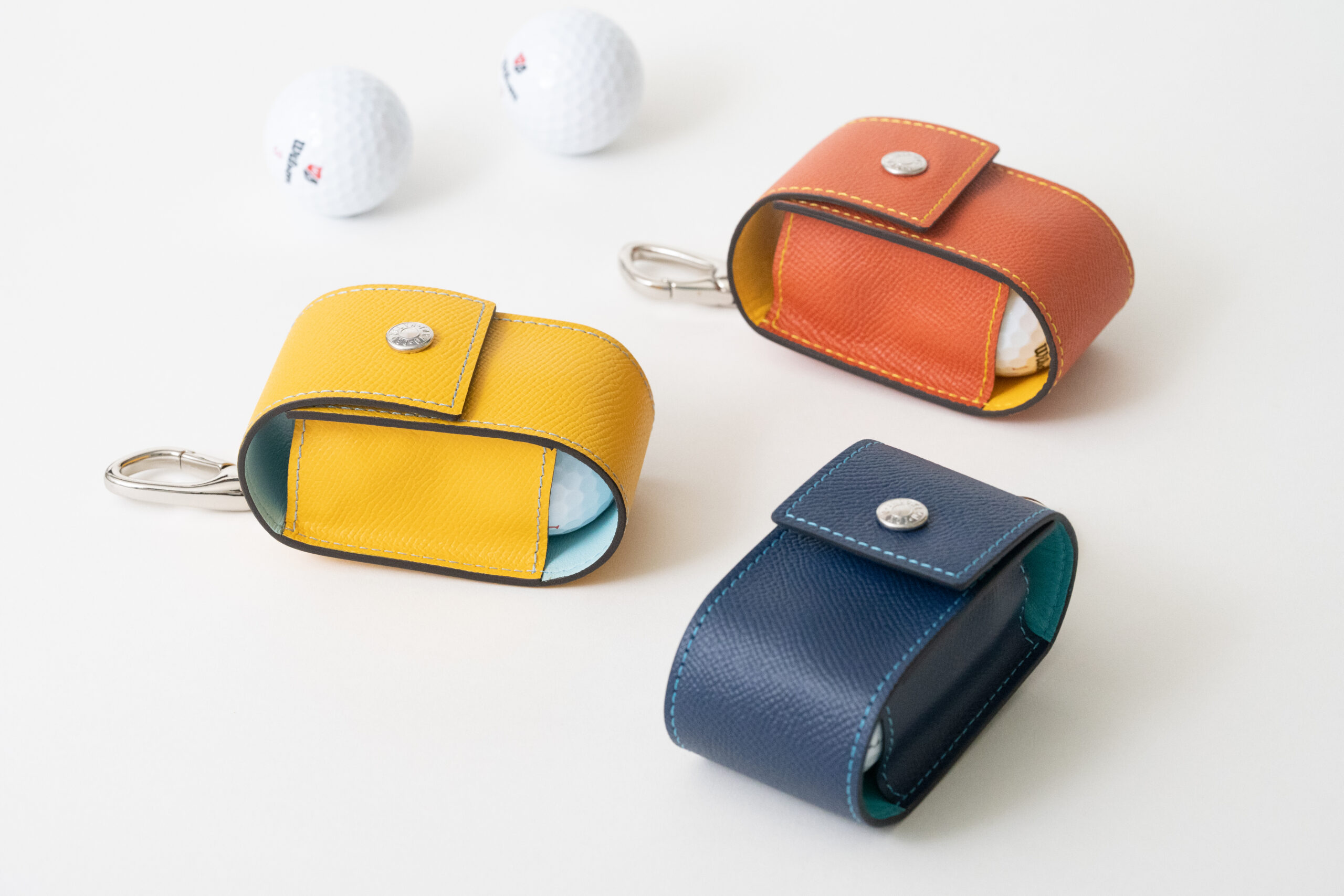 New golf leather pouches - HULS Gallery Singapore | Japanese Crafts